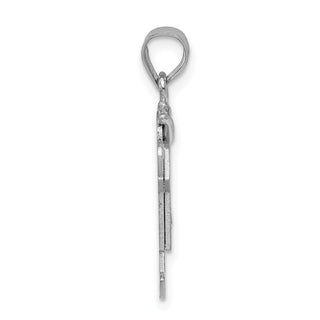 14k White Gold VS Diamond Kid Pendant XK438VS