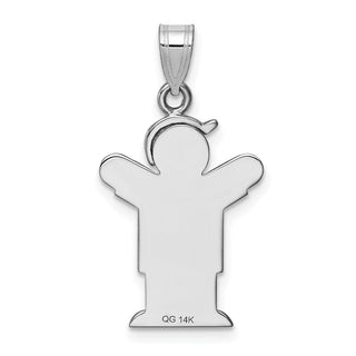 14k White Gold VS Diamond Kid Pendant XK439VS