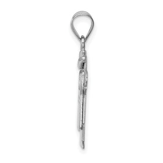 14k White Gold AA Diamond Kid Pendant XK440AA