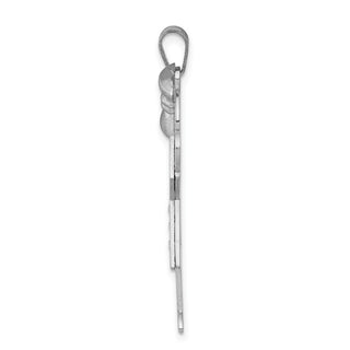 14k White Gold AA Diamond Kid Pendant XK441AA