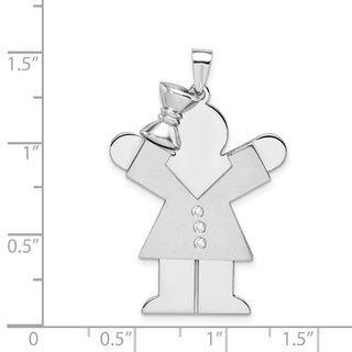 14k White Gold VS Diamond Kid Pendant XK441VS