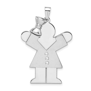 14k White Gold VS Diamond Kid Pendant XK441VS