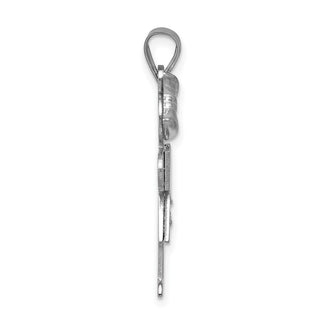 14k White Gold AA Diamond Kid Pendant XK442AA