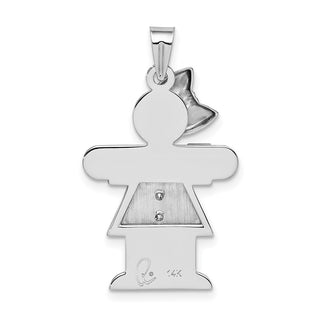 14k White Gold VS Diamond Kid Pendant XK442VS