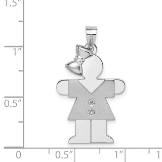 14k White Gold VS Diamond Kid Pendant XK442VS