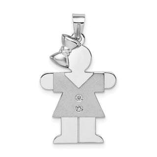 14k White Gold VS Diamond Kid Pendant XK442VS