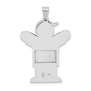 14k White Gold VS Diamond Kid Pendant XK443VS