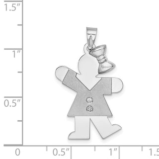 14k White Gold VS Diamond Kid Pendant XK443VS