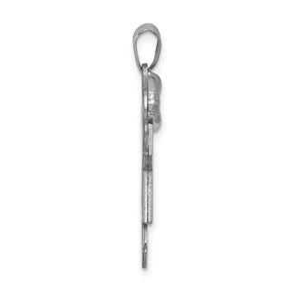 14k White Gold A Diamond Kid Pendant XK444A