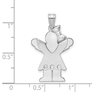 14k White Gold VS Diamond Kid Pendant XK446VS
