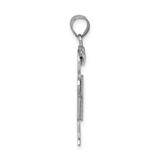 14k White Gold AA Diamond Kid Pendant XK448AA