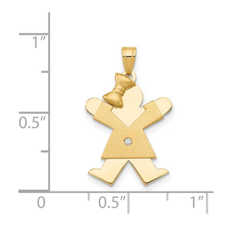 14k Yellow Gold AA Diamond Kid Pendant XK454AA