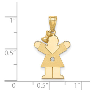 14k Yellow Gold VS Diamond Kid Pendant XK455VS