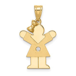 14k Yellow Gold AA Diamond Pendant XK455AA