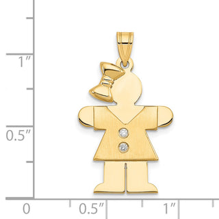 14k Yellow Gold VS Diamond Kid Pendant XK461VS