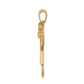 14k Yellow Gold AA Diamond Kid Pendant XK462AA