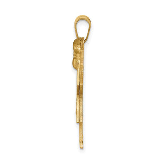 14k Yellow Gold AA Diamond Kid Pendant XK463AA