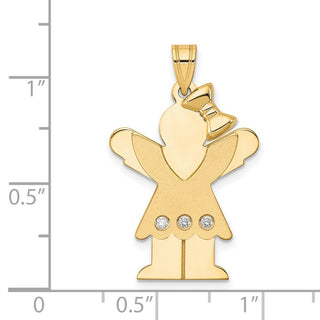 14k Yellow Gold AA Diamond Kid Pendant XK464AA
