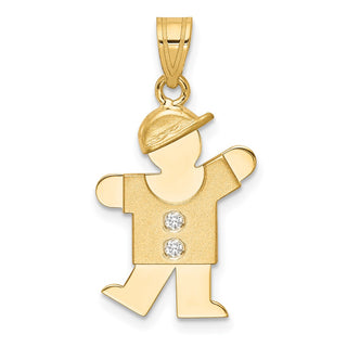 14k Yellow Gold AA Diamond Pendant XK465AA
