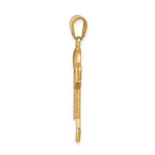 14k Yellow Gold AA Diamond Kid Pendant XK466AA