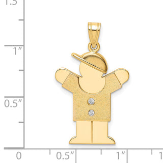 14k Yellow Gold AAA Diamond Kid Pendant XK467AAA