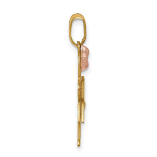 14k Two-tone Gold VS Diamond Kid Pendant XK477VS