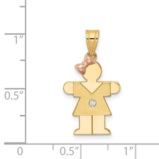 14k Two-tone Gold VS Diamond Kid Pendant XK477VS