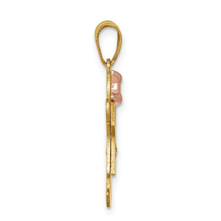 14k Two-tone Gold VS Diamond Kid Pendant XK478VS