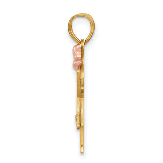 14k Two-tone Gold VS Diamond Kid Pendant XK479VS
