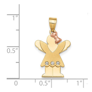 14k Two-tone Gold VS Diamond Kid Pendant XK479VS