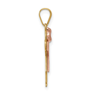 14k Two-tone Gold VS Diamond Kid Pendant XK500VS