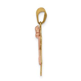14k Two-tone Gold VS Diamond Kid Pendant XK501VS