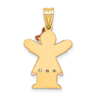 14k Two-tone Gold VS Diamond Kid Pendant XK501VS
