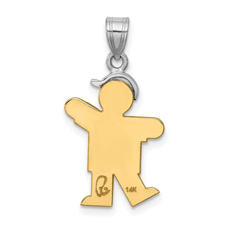 14k Two-tone Gold VS Diamond Kid Pendant XK503VS