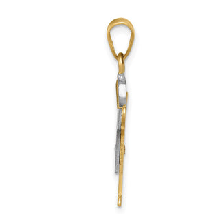 14k Two-tone Gold VS Diamond Kid Pendant XK505VS