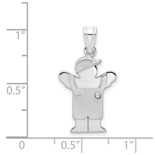 14k Two-tone Gold VS Diamond Kid Pendant XK506VS