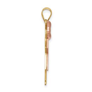 14k Two-tone Gold AA Diamond Kid Pendant XK510AA