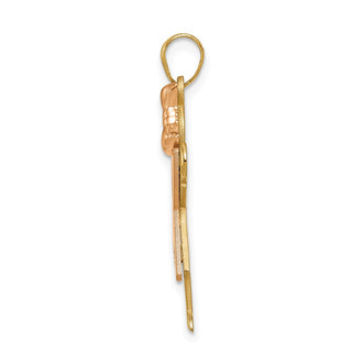 14k Two-tone Gold VS Diamond Kid Pendant XK511VS