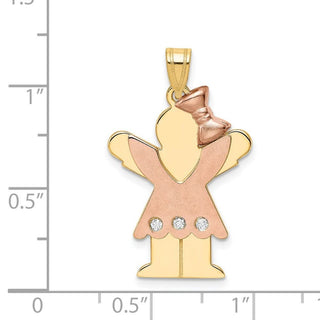 14k Two-tone Gold VS Diamond Kid Pendant XK511VS