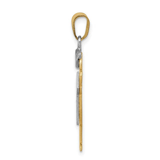 14k Two-tone Gold VS Diamond Kid Pendant XK513VS