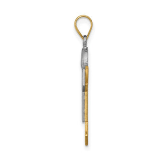 14k Two-tone Gold AAA Diamond Kid Pendant XK514AAA