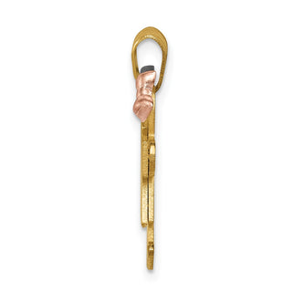 14k Yellow, White and Rose Gold Small Boy Left and Girl Right Pendant XK590