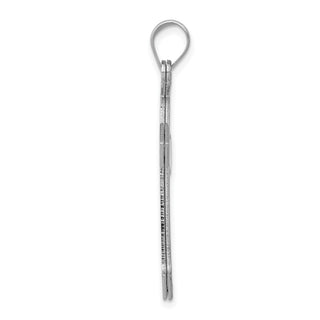 14k White Gold Passion Cross Pendant XK592