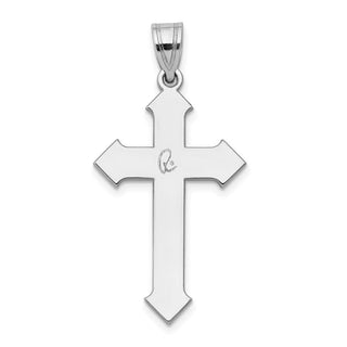14k White Gold Passion Cross Pendant XK592