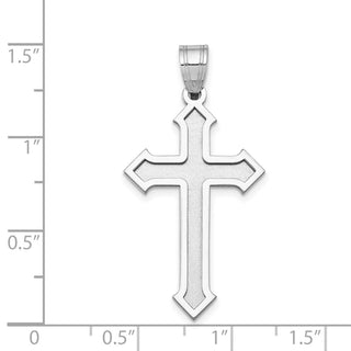 14k White Gold Passion Cross Pendant XK592