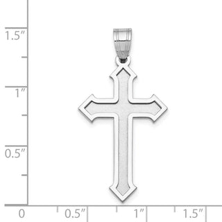 14k White Gold Passion Cross Pendant XK592
