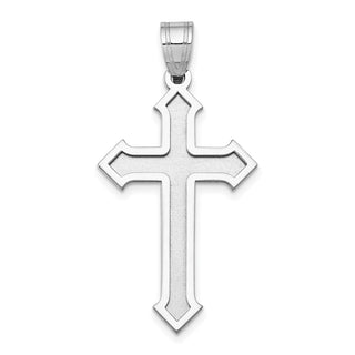 14k White Gold Passion Cross Pendant XK592