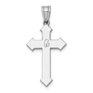 14k White Gold Passion Cross Pendant XK600