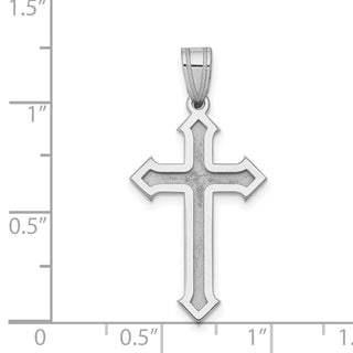 14k White Gold Passion Cross Pendant XK600