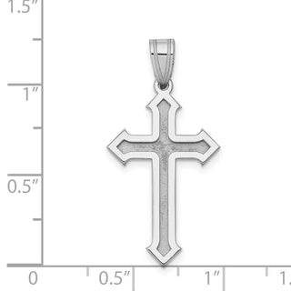 14k White Gold Passion Cross Pendant XK600